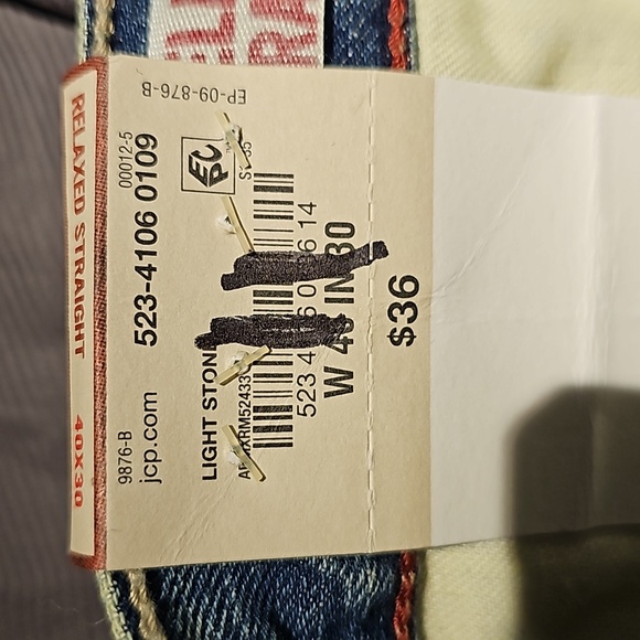 Arizona Jeans NWT 40x30 Light Stone - Picture 4 of 4